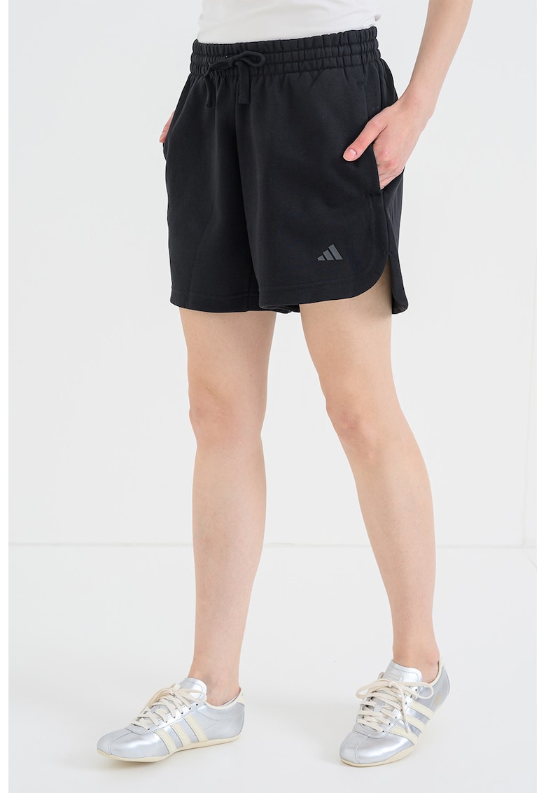 Pantaloni scurti de trening relaxed fit 3-Stripes - Negru