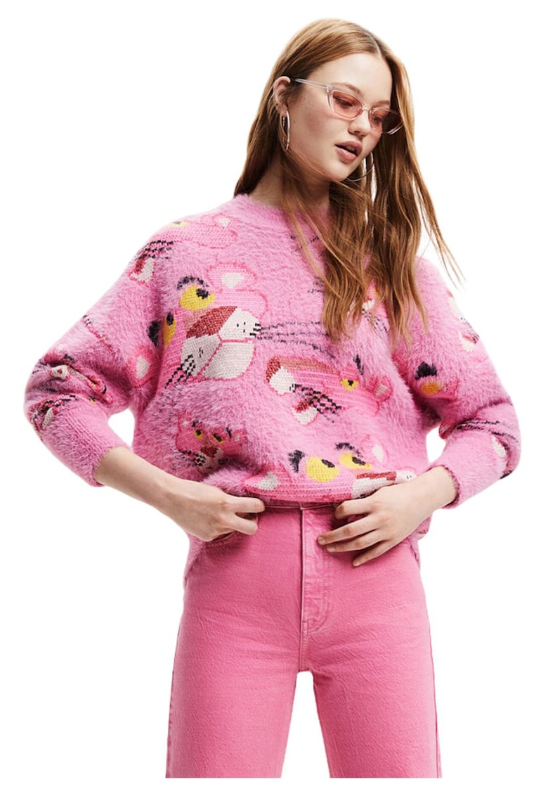 Pulover pufos Pink Panther -