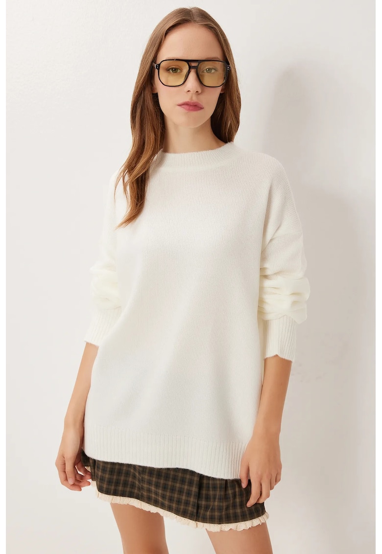 Pulover dama Happiness Istanbul - alb - One Size