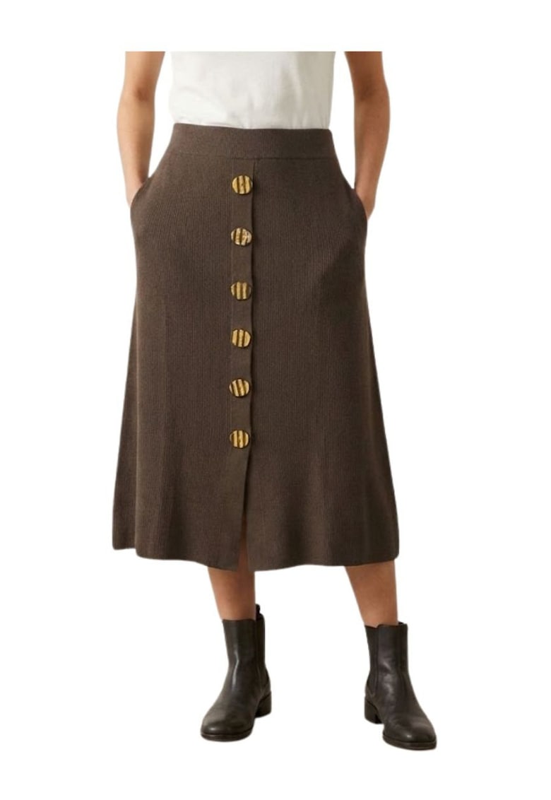 Fusta midi din bumbac&casmir -