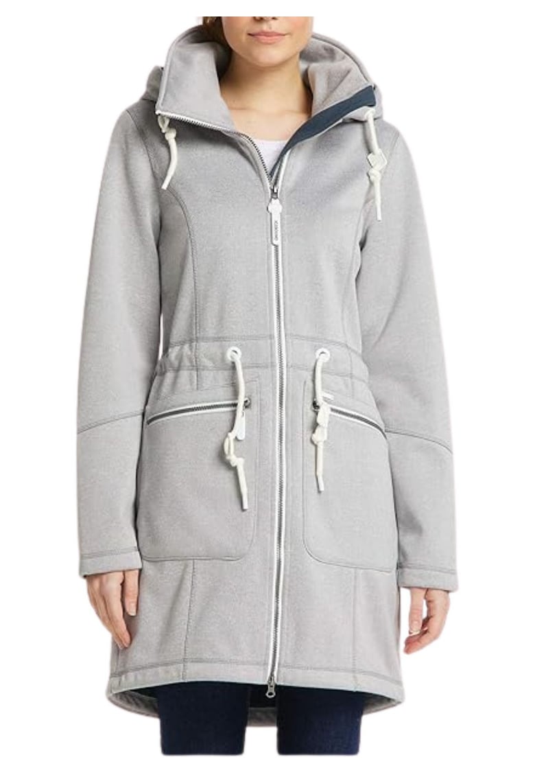 Hanorac lung cu fermoar -