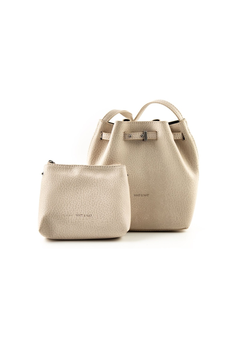 Geanta bucket dama Matt&Nat - ecologica - bej - 24 -5x20 -5x9cm