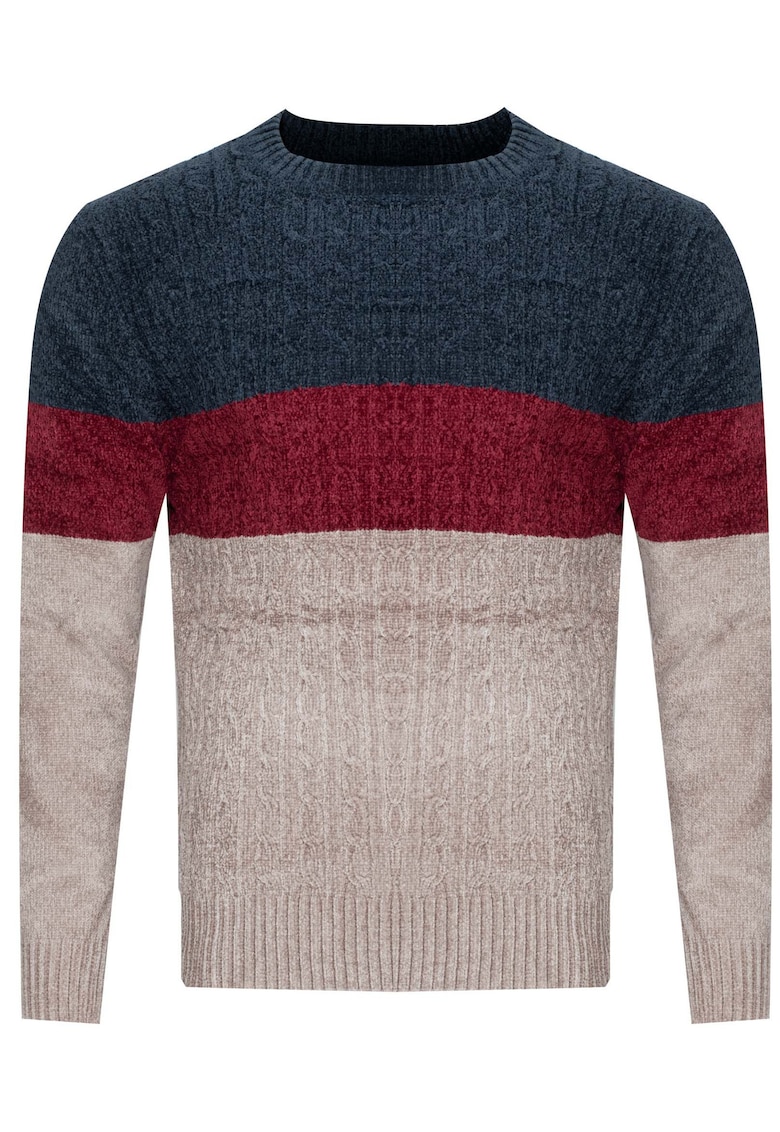 Pulover barbati - S8663 - bleumarin-bordo-bej - Multicolor