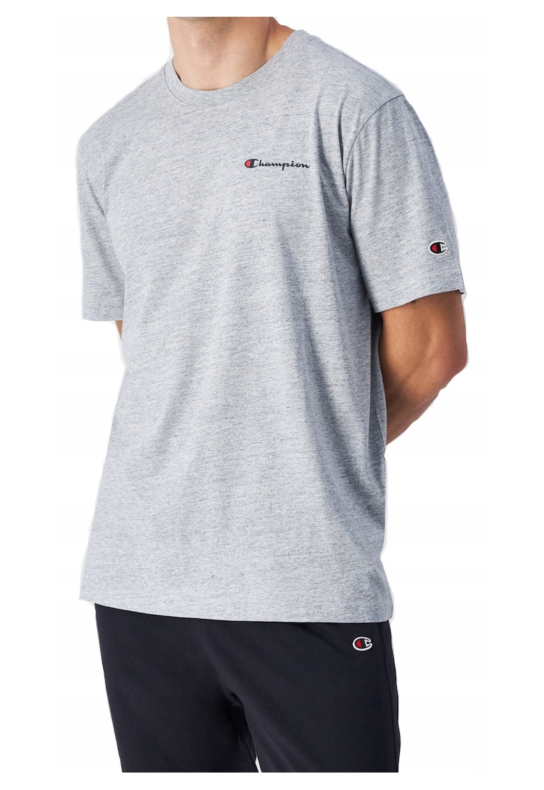 Tricou din bumbac cu detaliu logo in piept