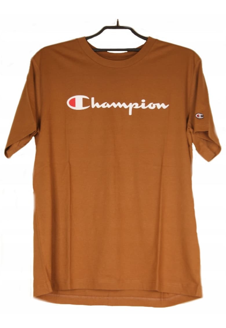Champion Tricou cu imprimeu logo si decolteu la baza gatului