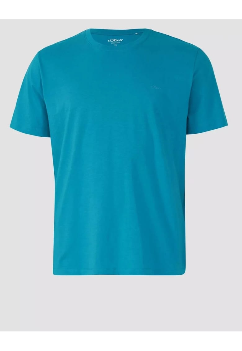 Big Sizes Tricou barbati big sizes - cu decolteu la baza gatului - din bumbac - Turcoaz