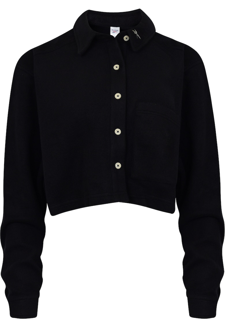 Bluza dama - CL WDE FLEECE LAYER HT7868 - negru - bumbac