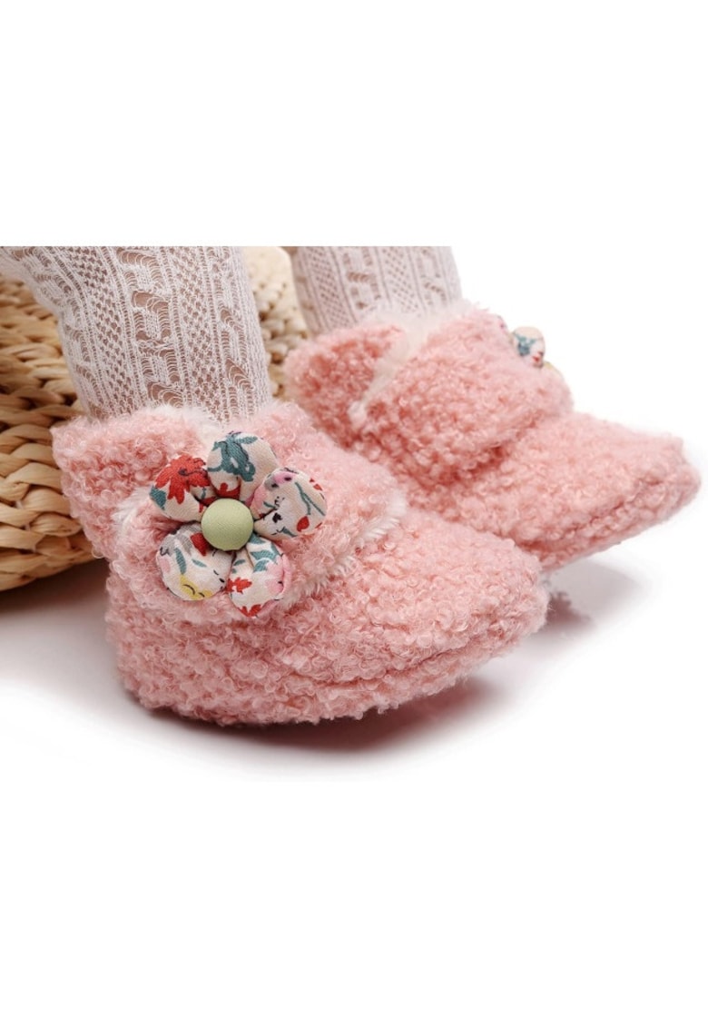 Cizmulite Floricica - SuperBaby - Model AL 24871 - 3-6 luni - Fete - Roz -