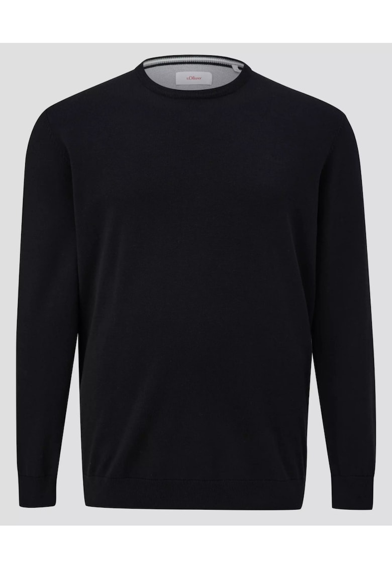 Big Sizes Pulover barbati big sizes - cu decolteu la baza gatului - Negru -