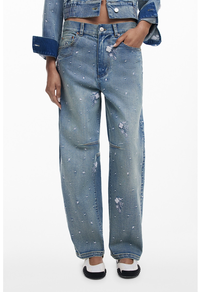 Blugi relaxed fit - Albastru denim