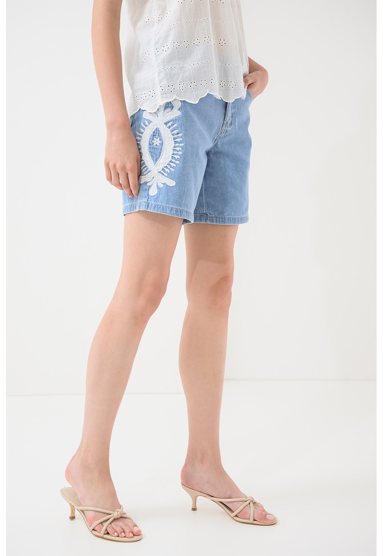 Desigual Blugi scurti cu talie medie - Albastru deschis