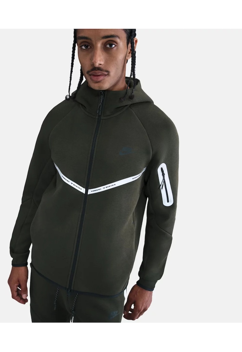 Hanorac cu fermoar si maneci raglan -
