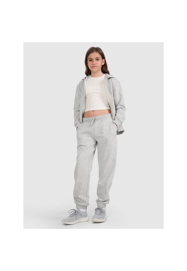 Pantaloni sport copii - alergare - gri - poliester