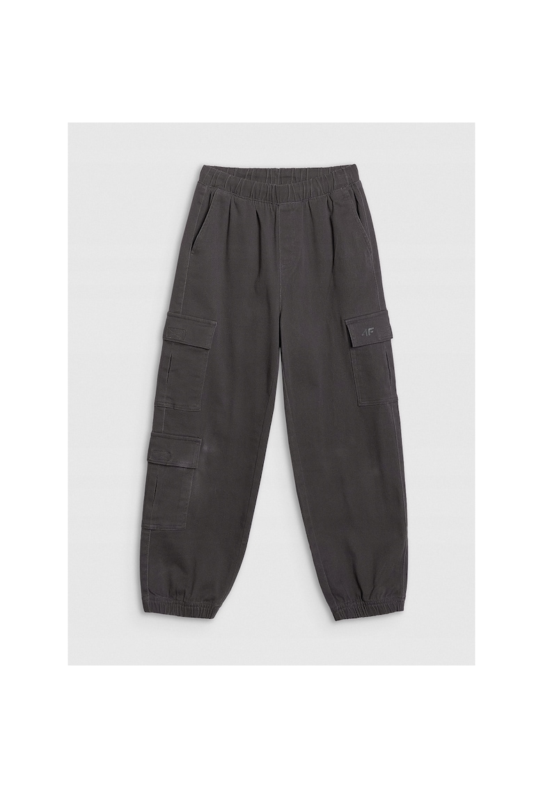 Pantaloni sport baieti - bumbac - gri inchis