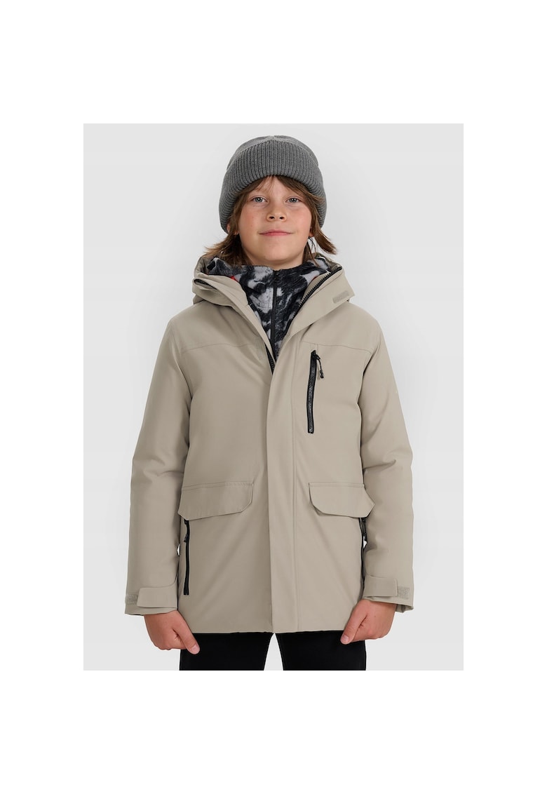 Geaca sport baieti - poliester - bej -