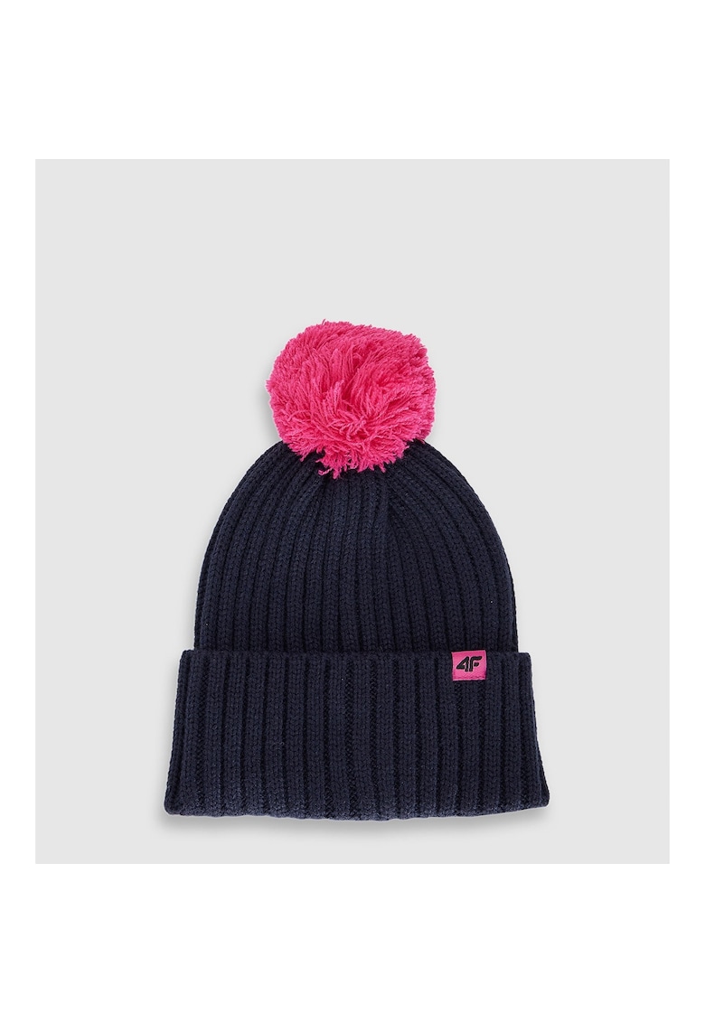 4f Caciula pentru copii unisex - lana - bleumarin - one size