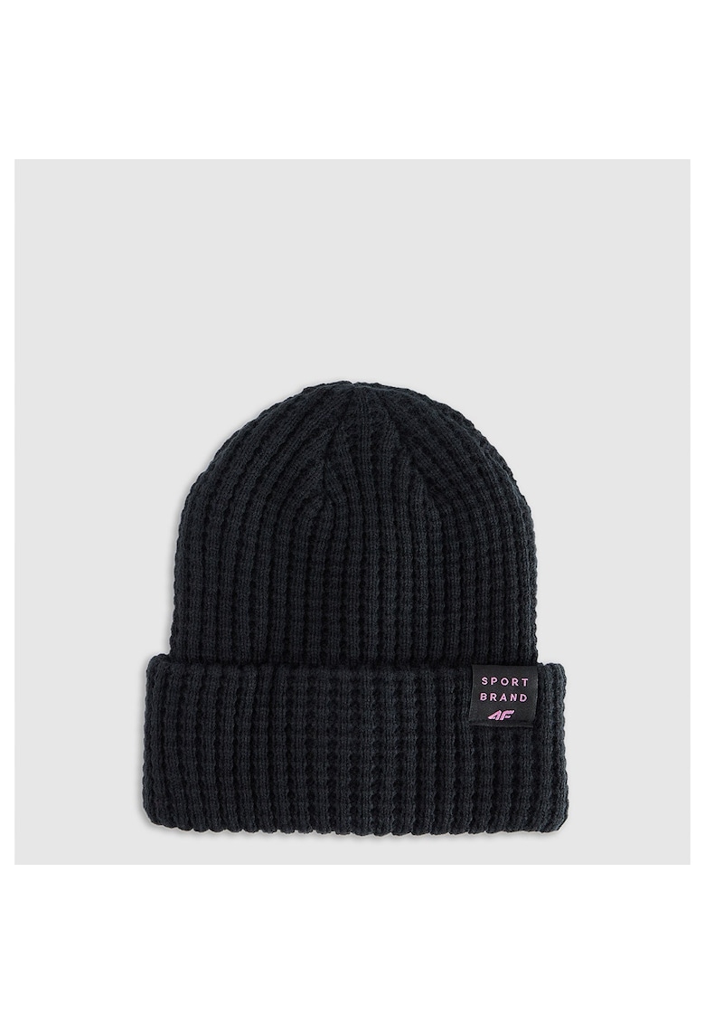 4f Caciula de iarna pentru copii - neagra - unisex - poliester -