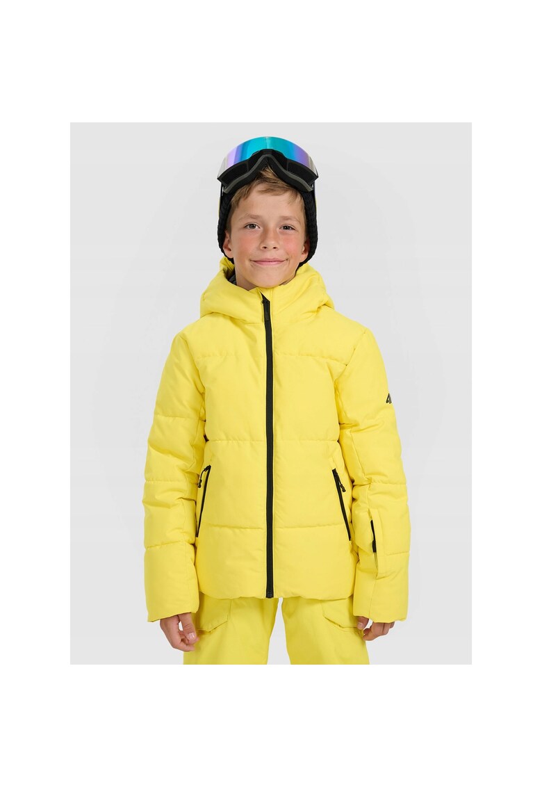 Geaca copii galben - poliester - pentru baieti si fete