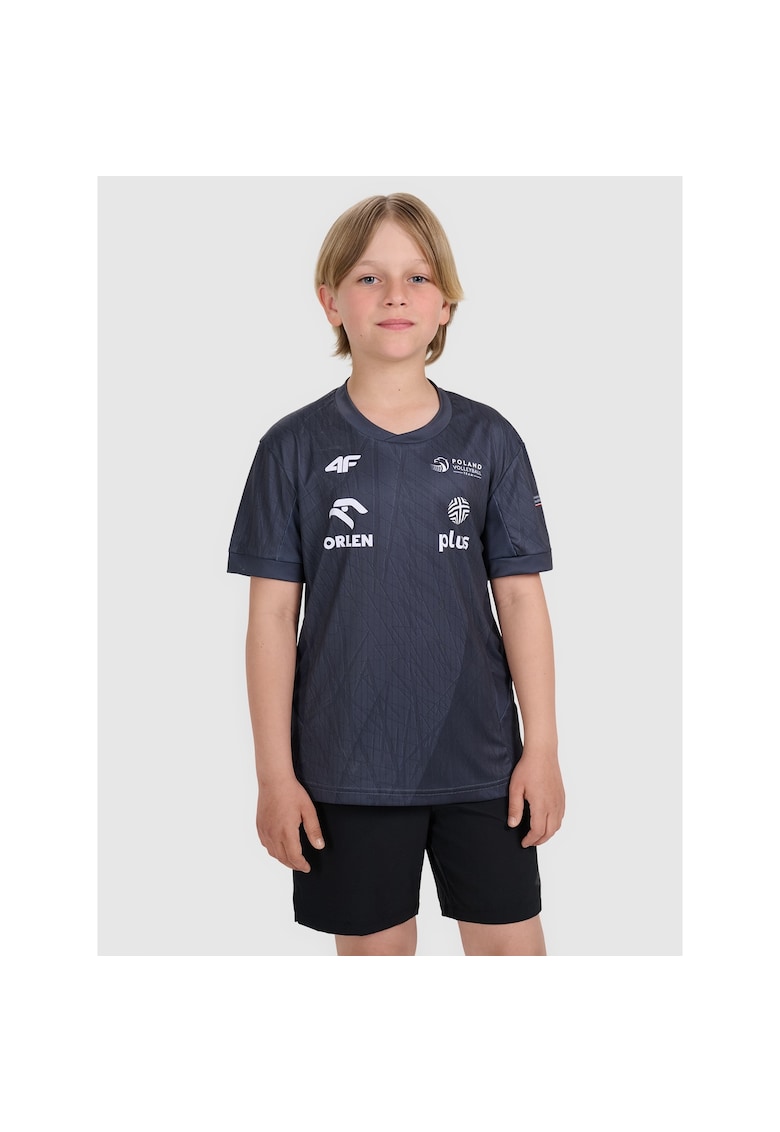 Tricou copii - colectie echipa nationala de volei Polonia - negru - poliester -