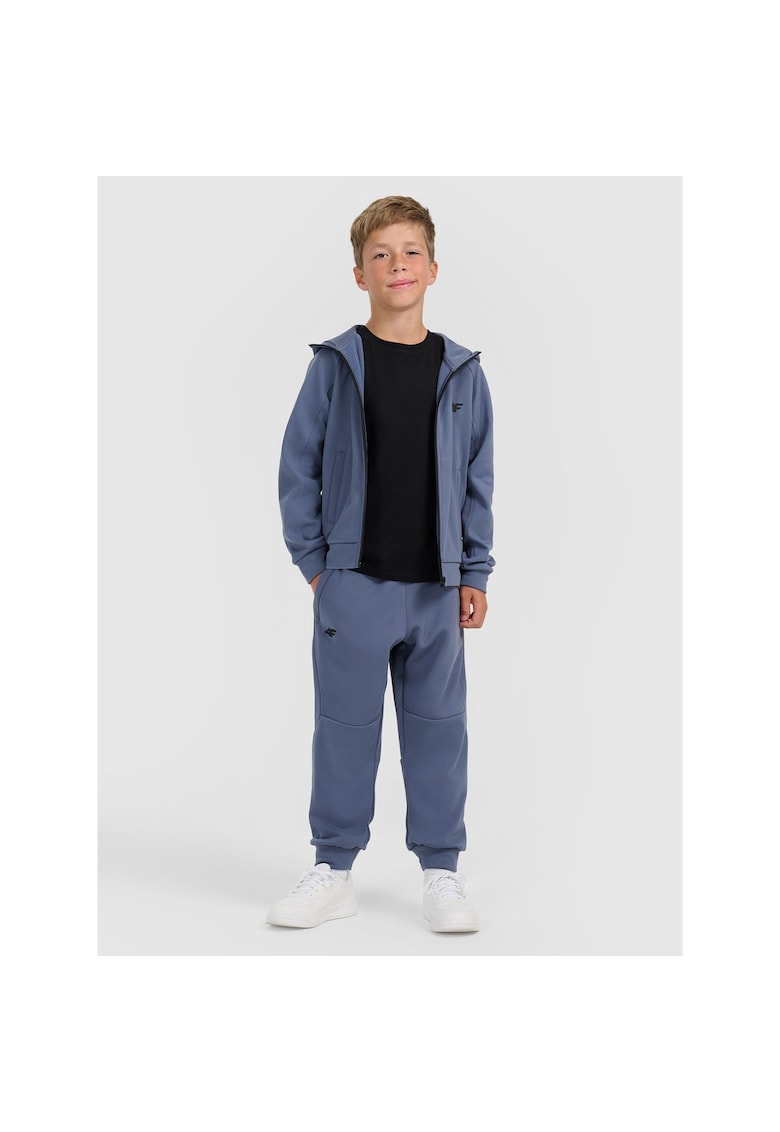 Pantaloni sport copii - joggeri - talie ajustabila - 2 buzunare - bleumarin - poliester