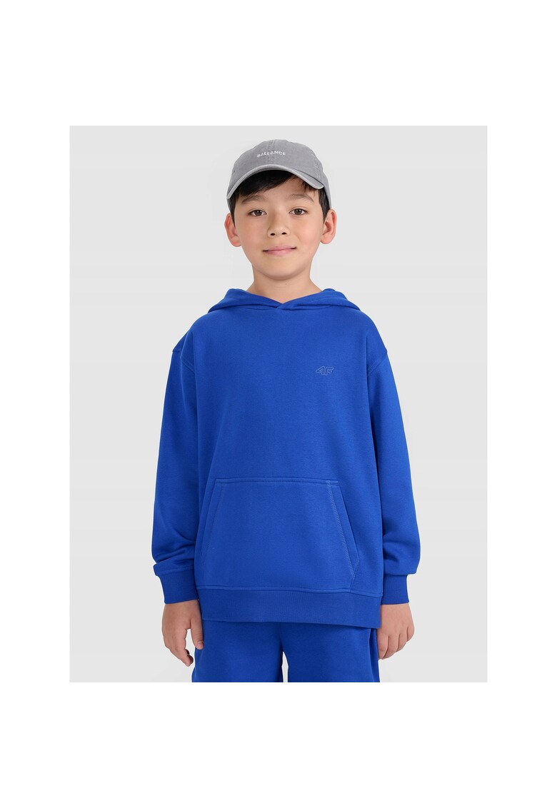 Hanorac copii gluga - oversize - albastru - bumbac/poliester