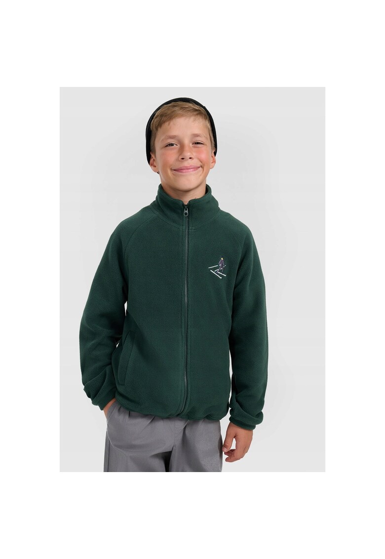 Hanorac copii guler inalt - verde - poliester