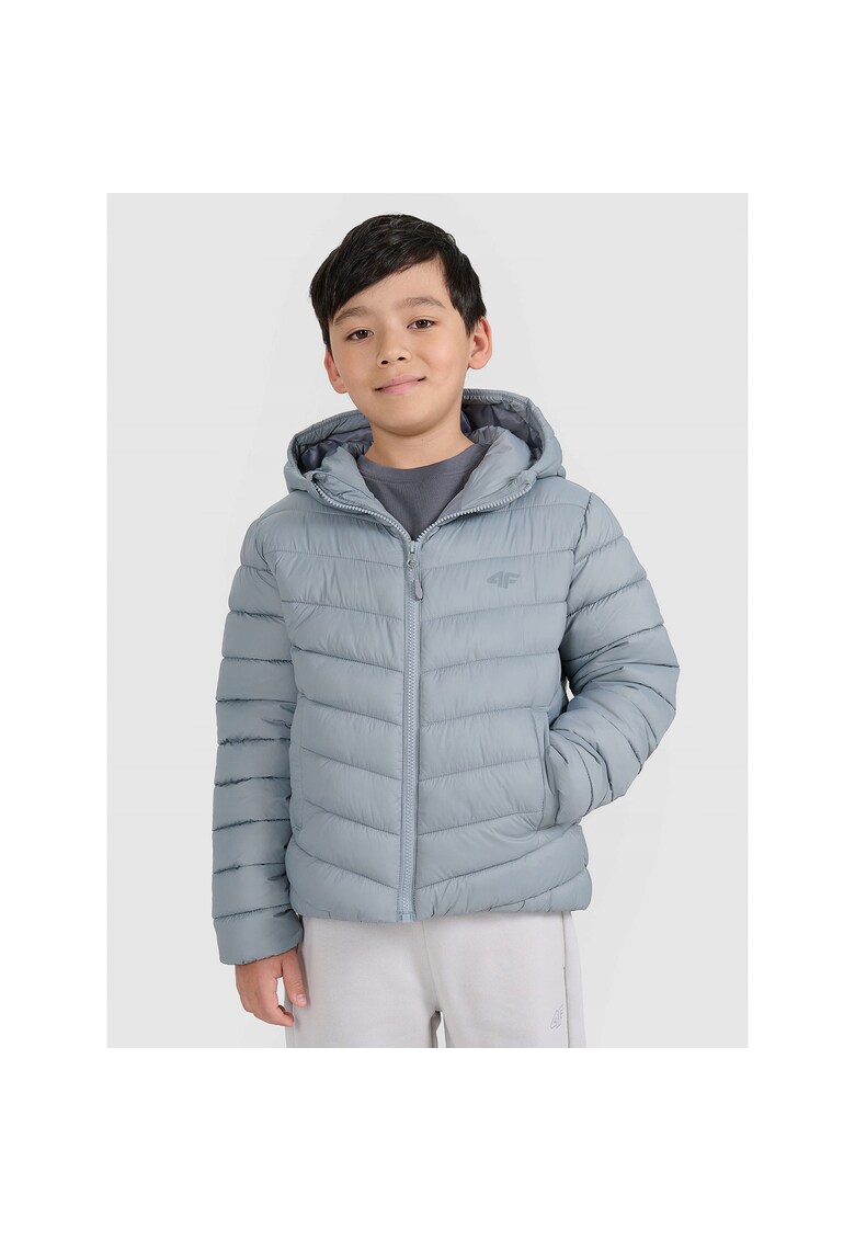 Geaca de puf pentru baieti - poliester - gri -