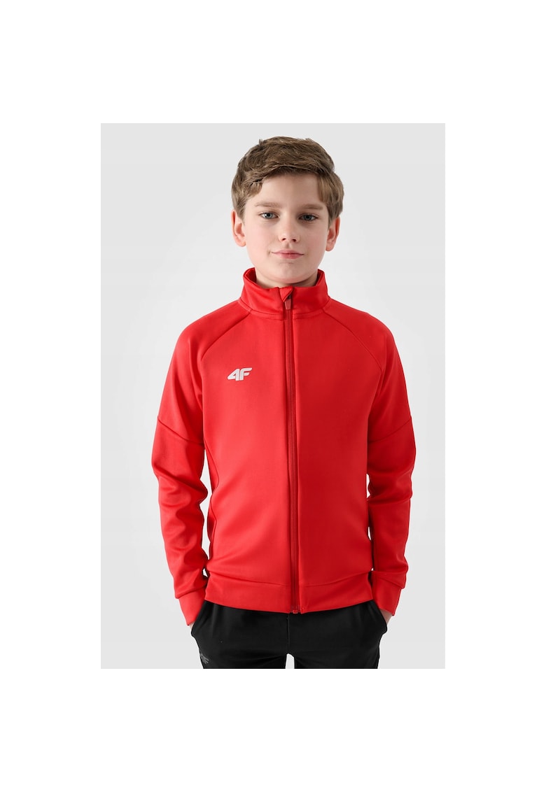 Hanorac sport copii - poliester/elastan - rosu -