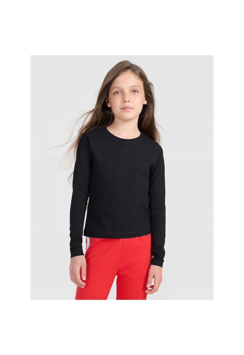 Bluza fete JRAW25TLONF603-20S - 4F - Bumbac - Negru