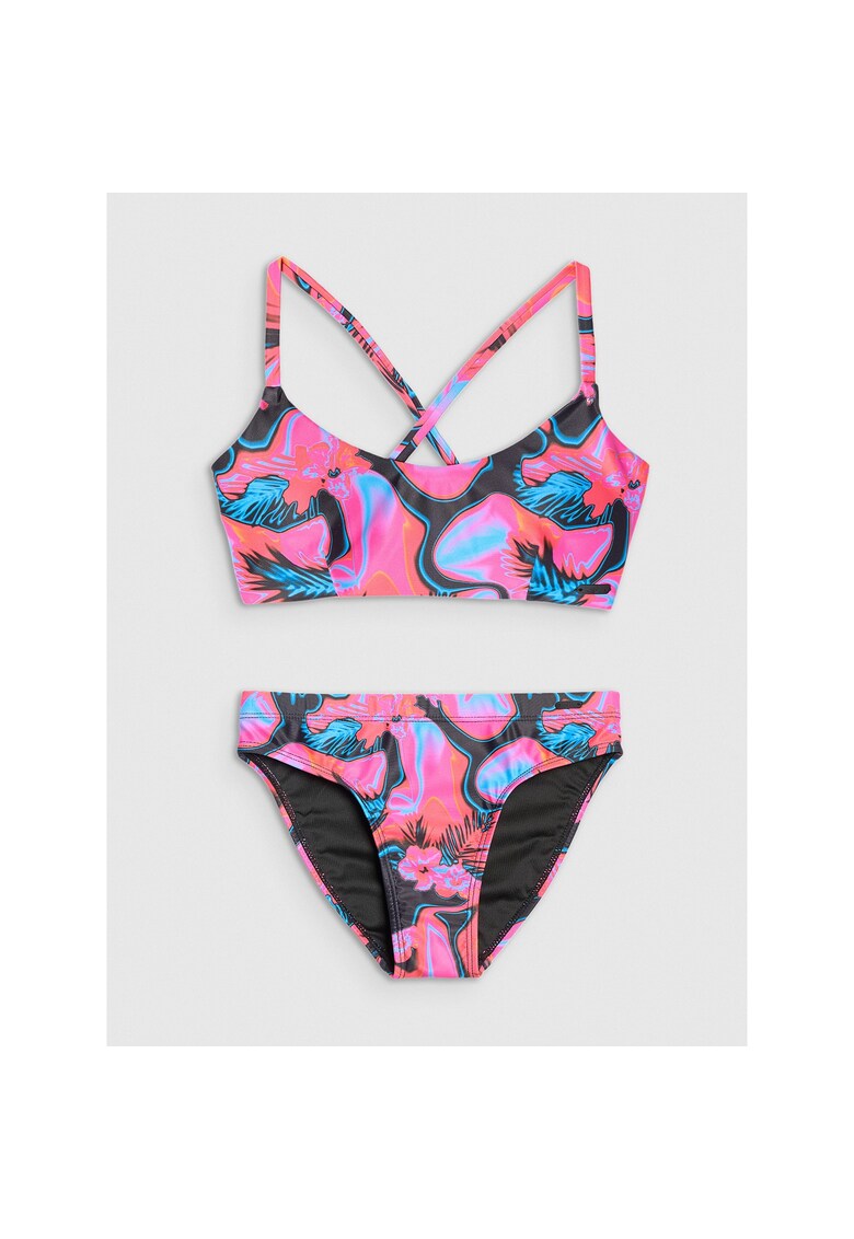 Costum de baie copii - set doua piese - multicolor - poliester -