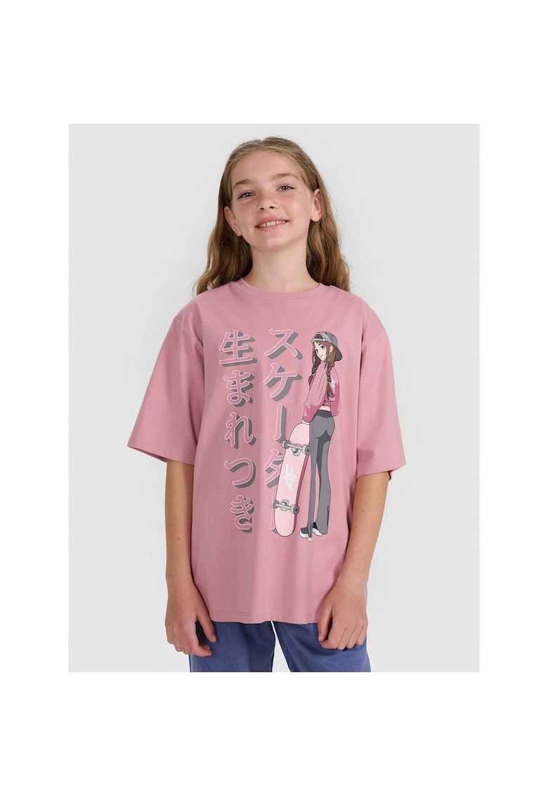 Tricou copii - bumbac - roz - fete