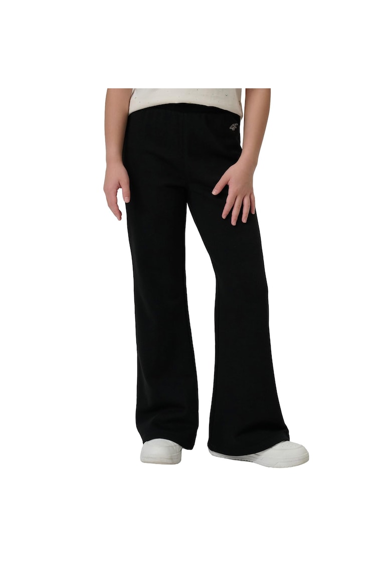 Pantaloni sport fete - bumbac/poliester - negri