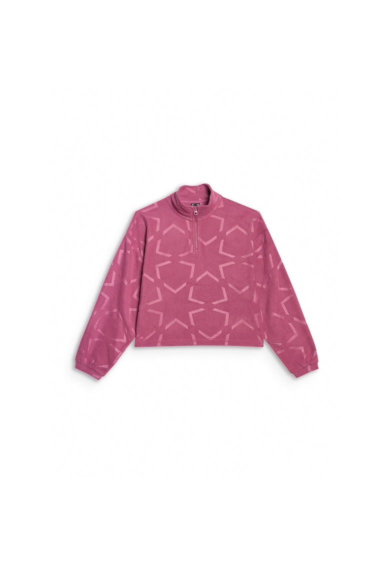 Hanorac copii oversize - guler roz - poliester - Roz