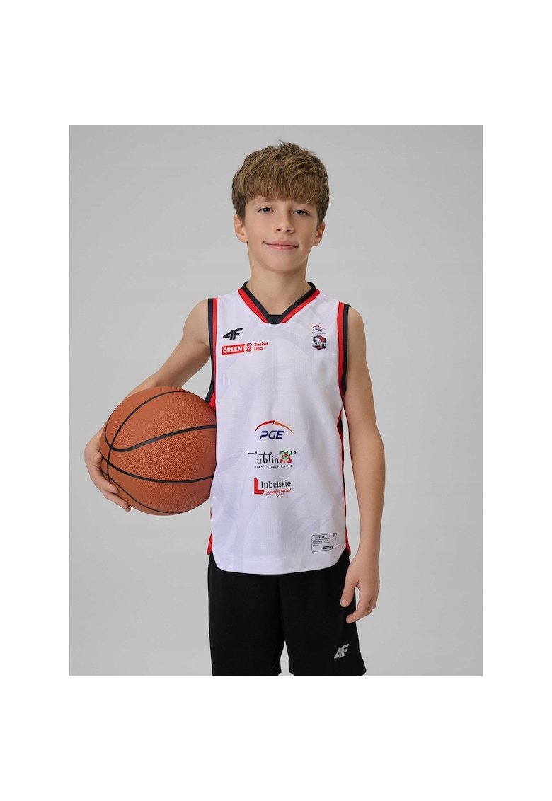 Tricou copii - joc sezon 2025/26 - alb - poliester