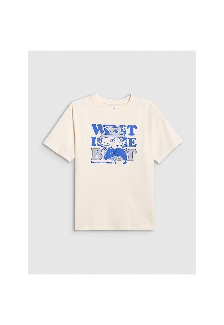 Tricou copii - alb - bumbac - imprimeu
