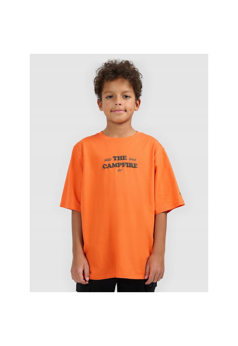 Tricou copii - lejer - portocaliu - bumbac