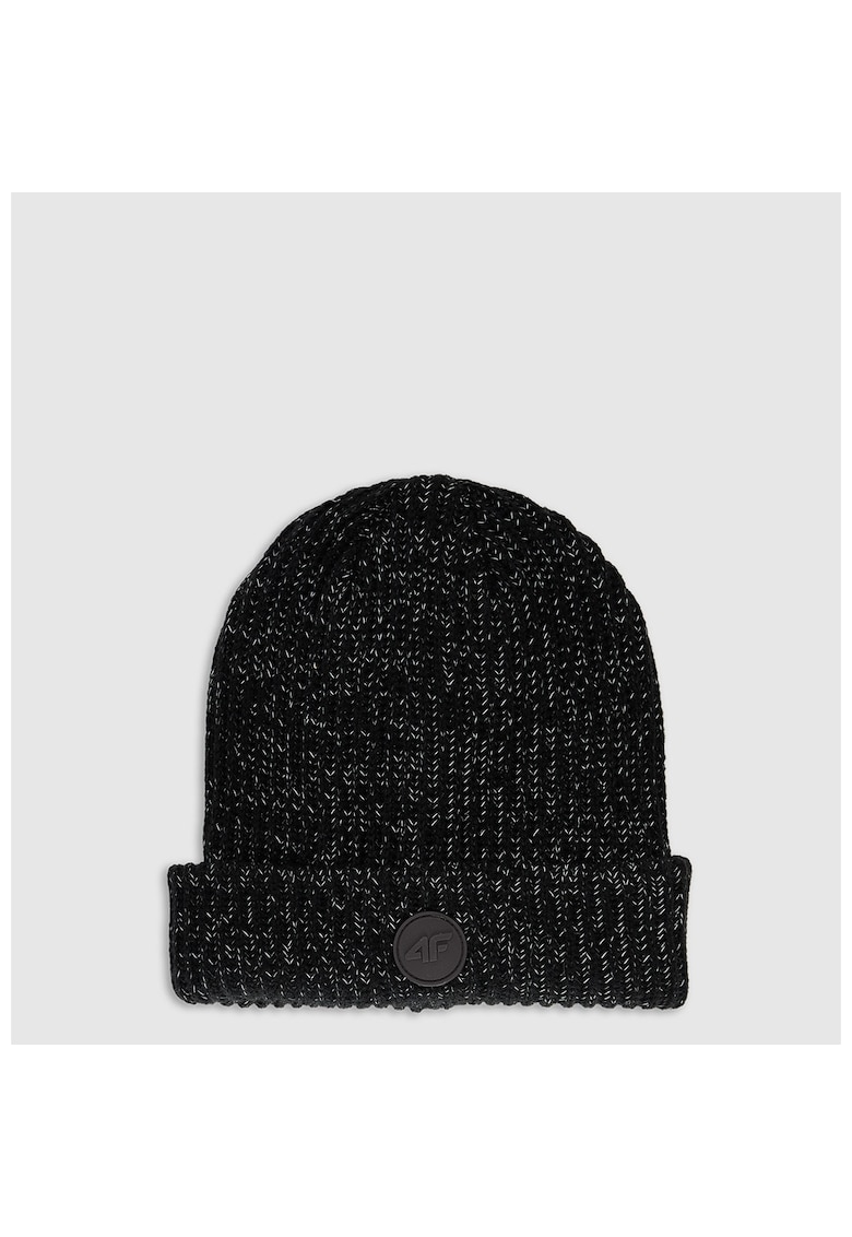 4f Caciula beanie copii neagra - unisex - dimensiune universala - material sintetic