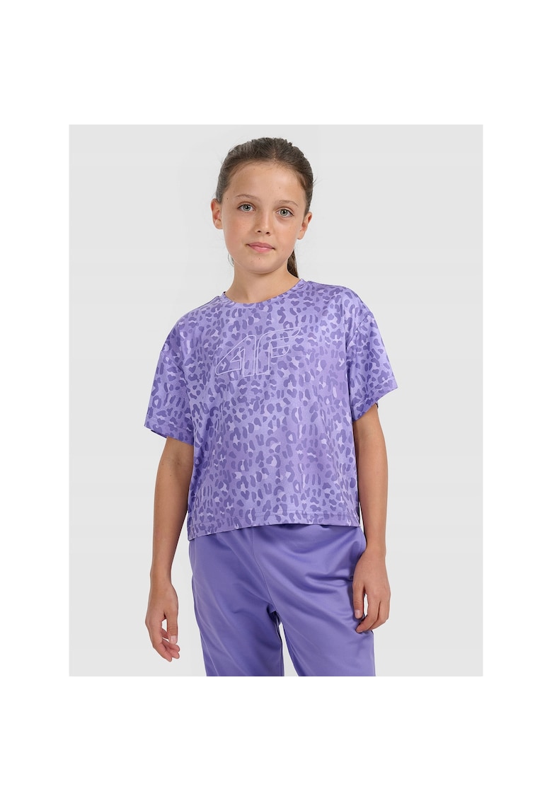 Tricou sport copii - antrenament - mov - poliester