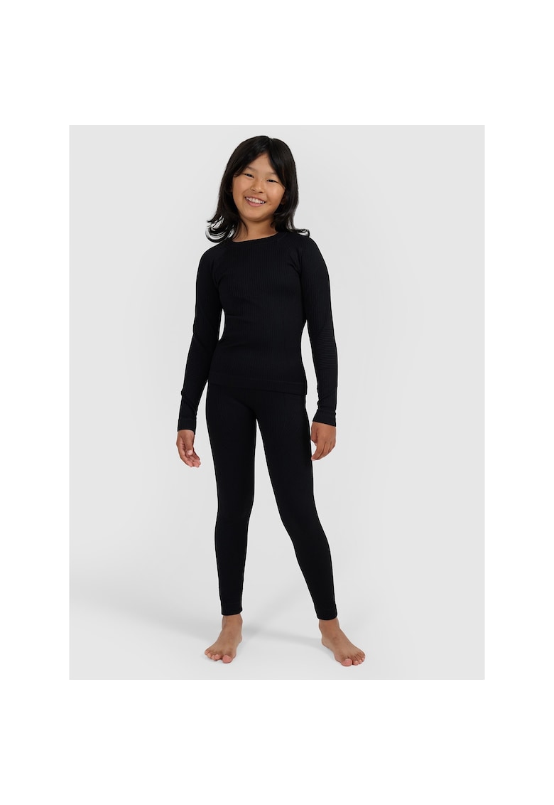 Lenjerie termoactiva poliester - fara cusaturi - negru - Negru