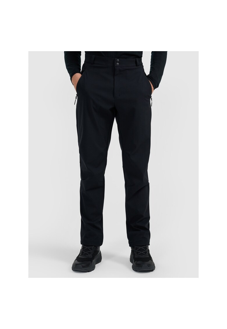 Pantaloni de trekking barbati - poliester - negru
