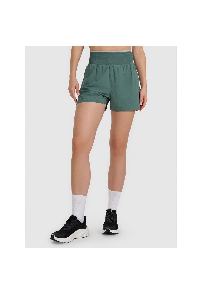 Pantaloni scurti de alergare turcoaz - uscare rapida - pentru femei - poliester -