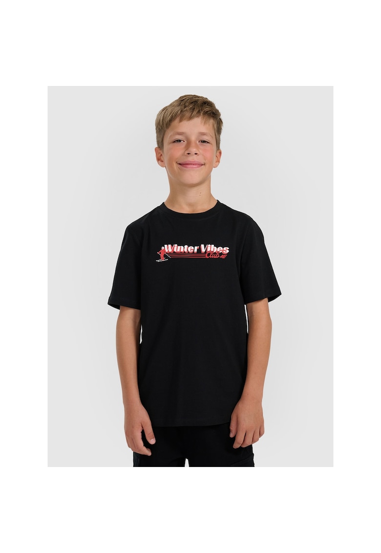 Tricou copii - regular - imprimeu - negru - bumbac - Negru