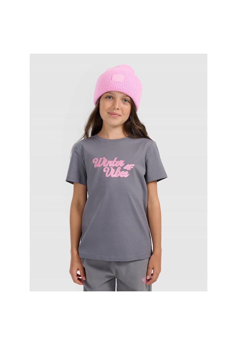 Tricou copii gri - bumbac