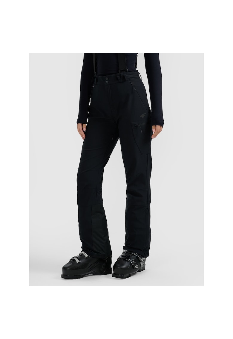 Pantaloni ski dama negru - poliester