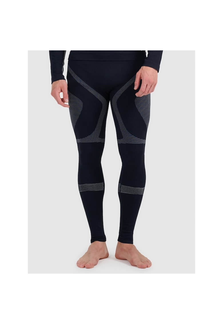 Pantaloni sport barbati - termoactiv - fara cusaturi - negru - poliester -
