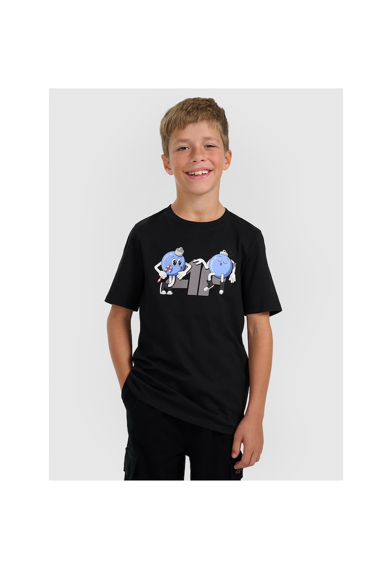 Tricou copii - Craciun - negru - bumbac - Negru