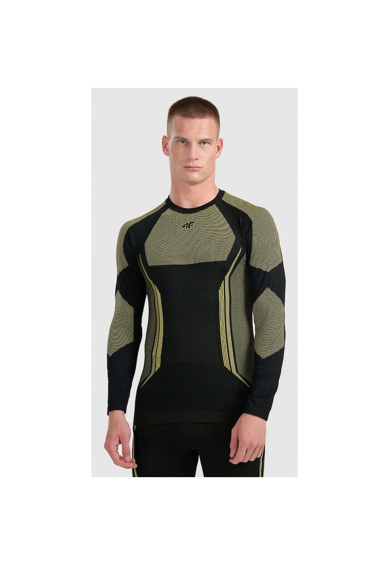 Bluza sport barbati - termoactiva fara cusaturidwqf - Verde/Negru