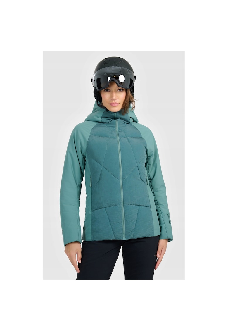 Geaca de schi dama - impermeabila - verde - poliester -