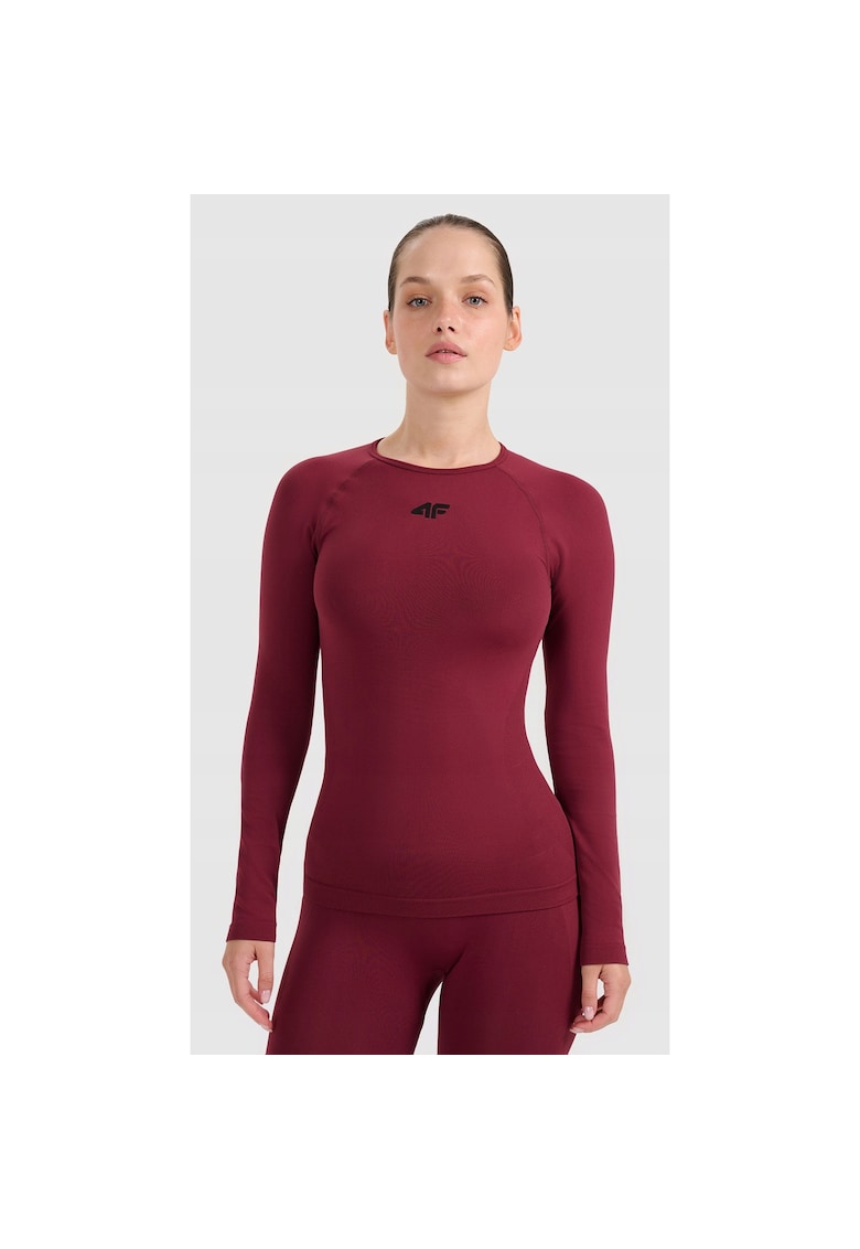 Bluza sport dama - termoactiva - Poliester - fara cusaturi - rosu - tehnologie 4FSkin -