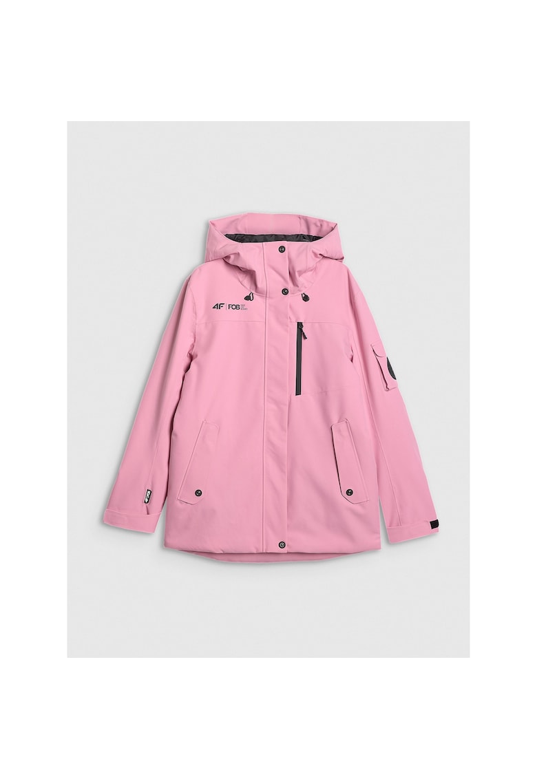 Geaca snowboard dama NeoDry 15000 - roz - impermeabila - cu gluga